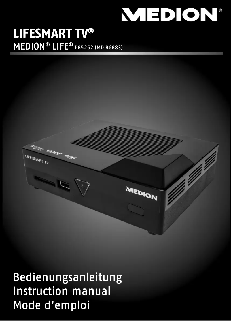Page 1 de la notice Manuel utilisateur Medion LIFE P85252 (MD 86883)