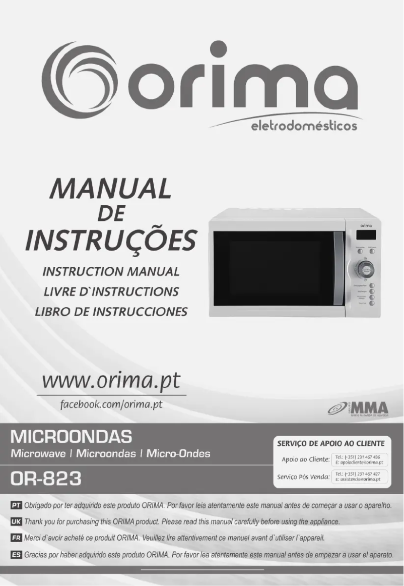 Page n°1 - Manuel utilisateur Orima OR-823