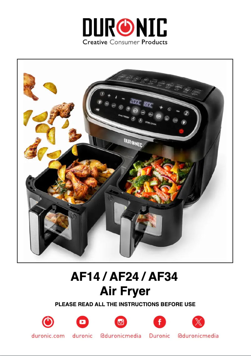 Page 1 de la notice Manuel utilisateur Duronic AF34