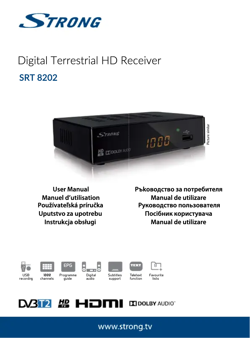 Page 1 de la notice Manuel utilisateur Strong SRT 8202