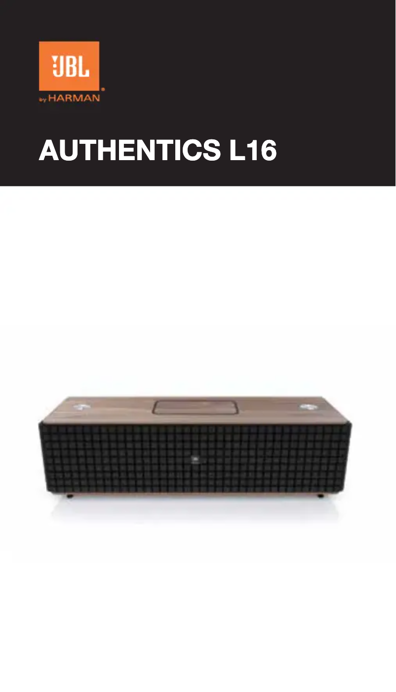 Page n°1 - Manuel utilisateur JBL Authentics L16