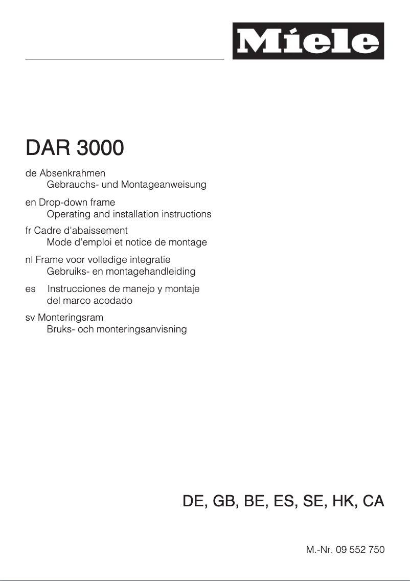 Imagen de la primera página del manual del dispositivo DAR 3000