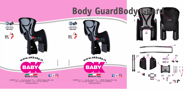 Page 1 de la notice Manuel utilisateur OKBABY Body Guard