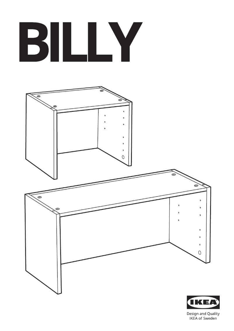 Page 1 de la notice Manuel utilisateur Ikea BILLY 404.773.59