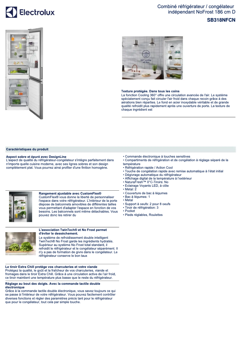 Image de la première page du manuel de l'appareil SB318NFCN