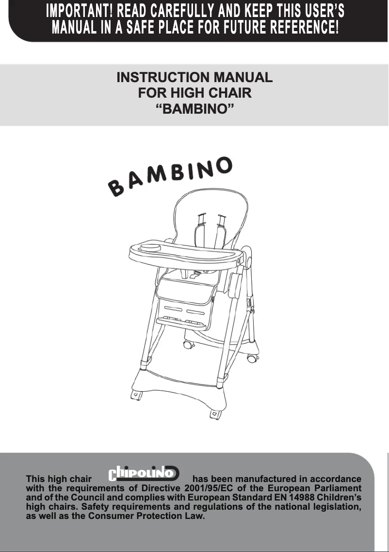 Image de la première page du manuel de l'appareil Bambino