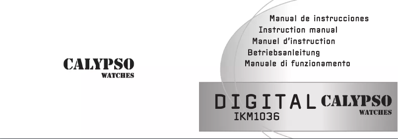 Page n°1 - Manuel utilisateur Calypso K5657