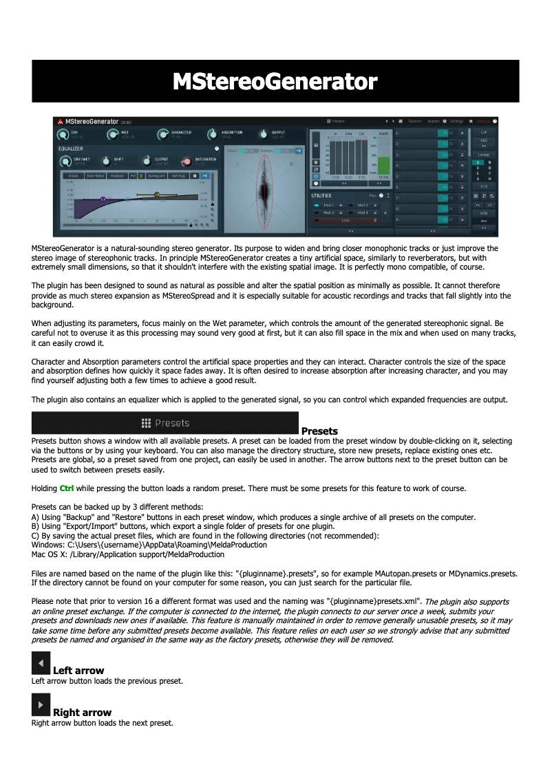 Image de la première page du manuel de l'appareil MStereoGenerator