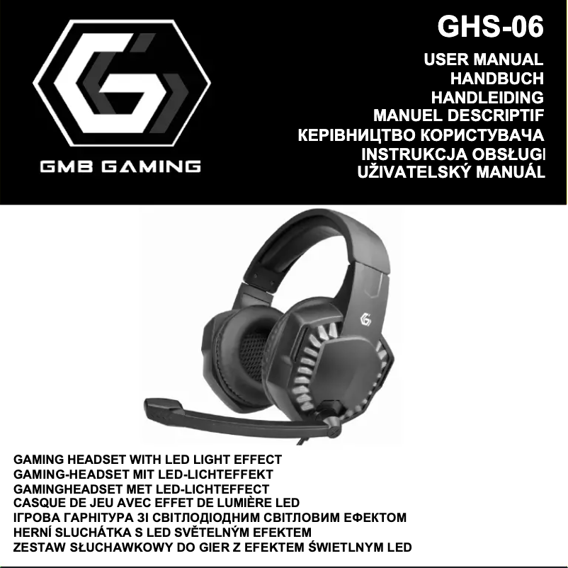Page n°1 - Manuel utilisateur GMB Gaming GHS-06