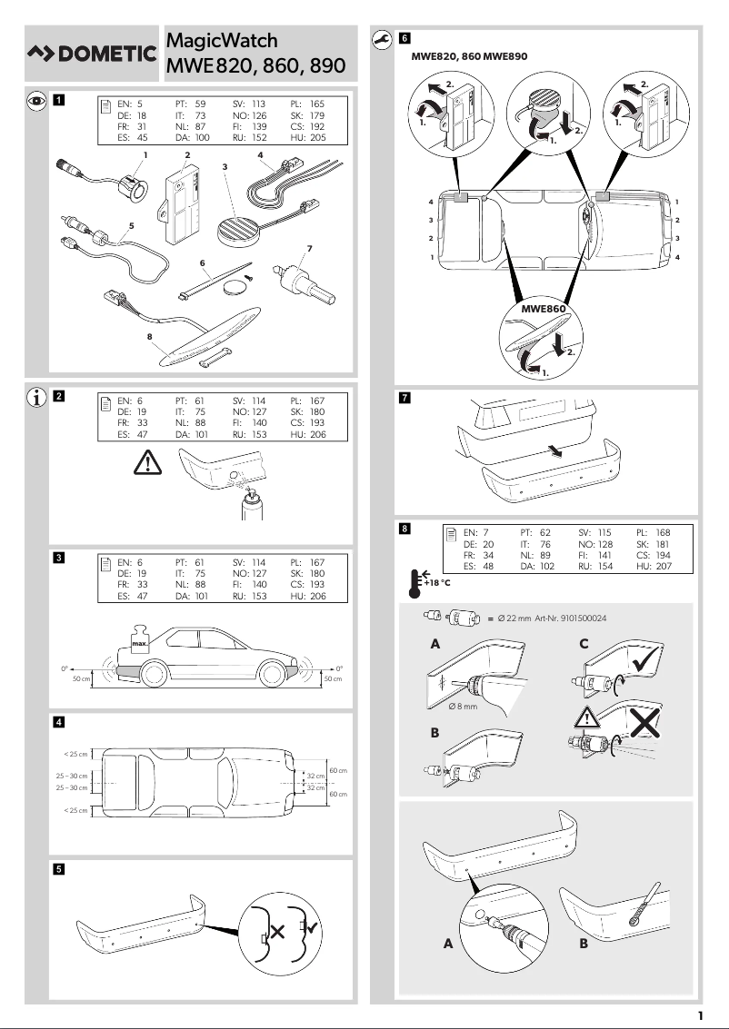Page n°1 - Manuel utilisateur Dometic MagicWatch MWE860