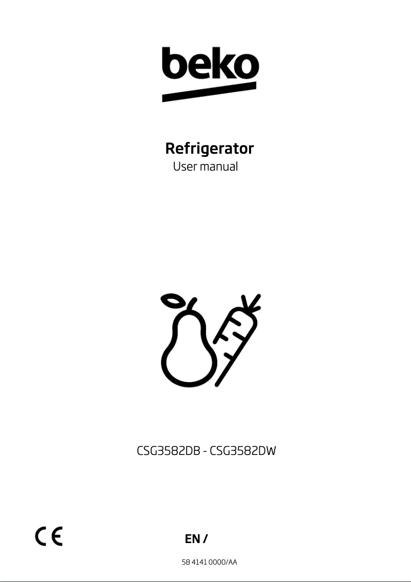 Page 1 de la notice Manuel utilisateur Beko CSG3582DW