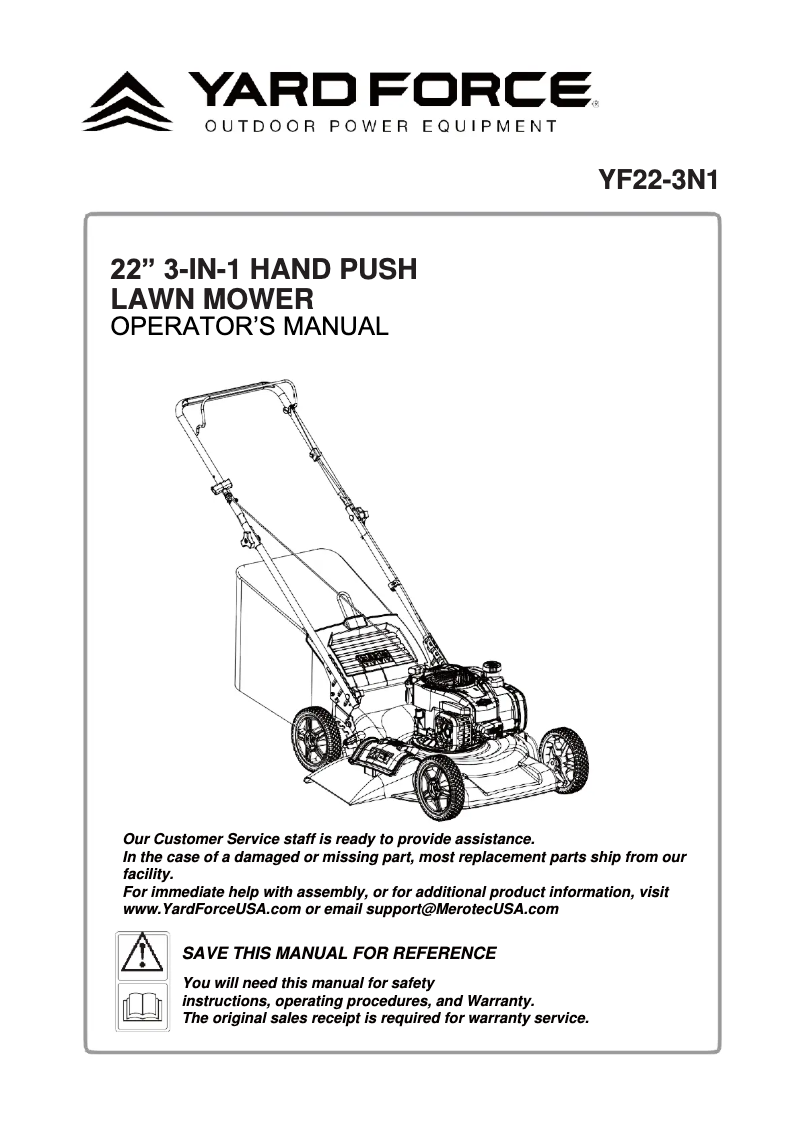 Image de la première page du manuel de l'appareil YF22-3N1