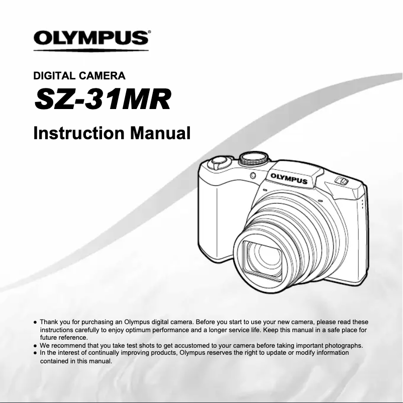 Page n°1 - Manuel utilisateur Olympus SZ-31MR