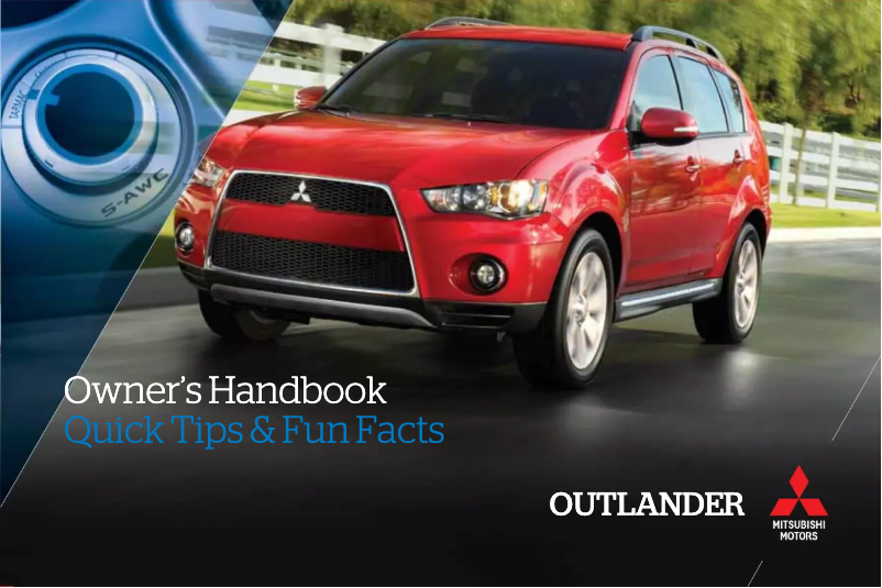 Page 1 de la notice Manuel utilisateur Mitsubishi Outlander (2011)