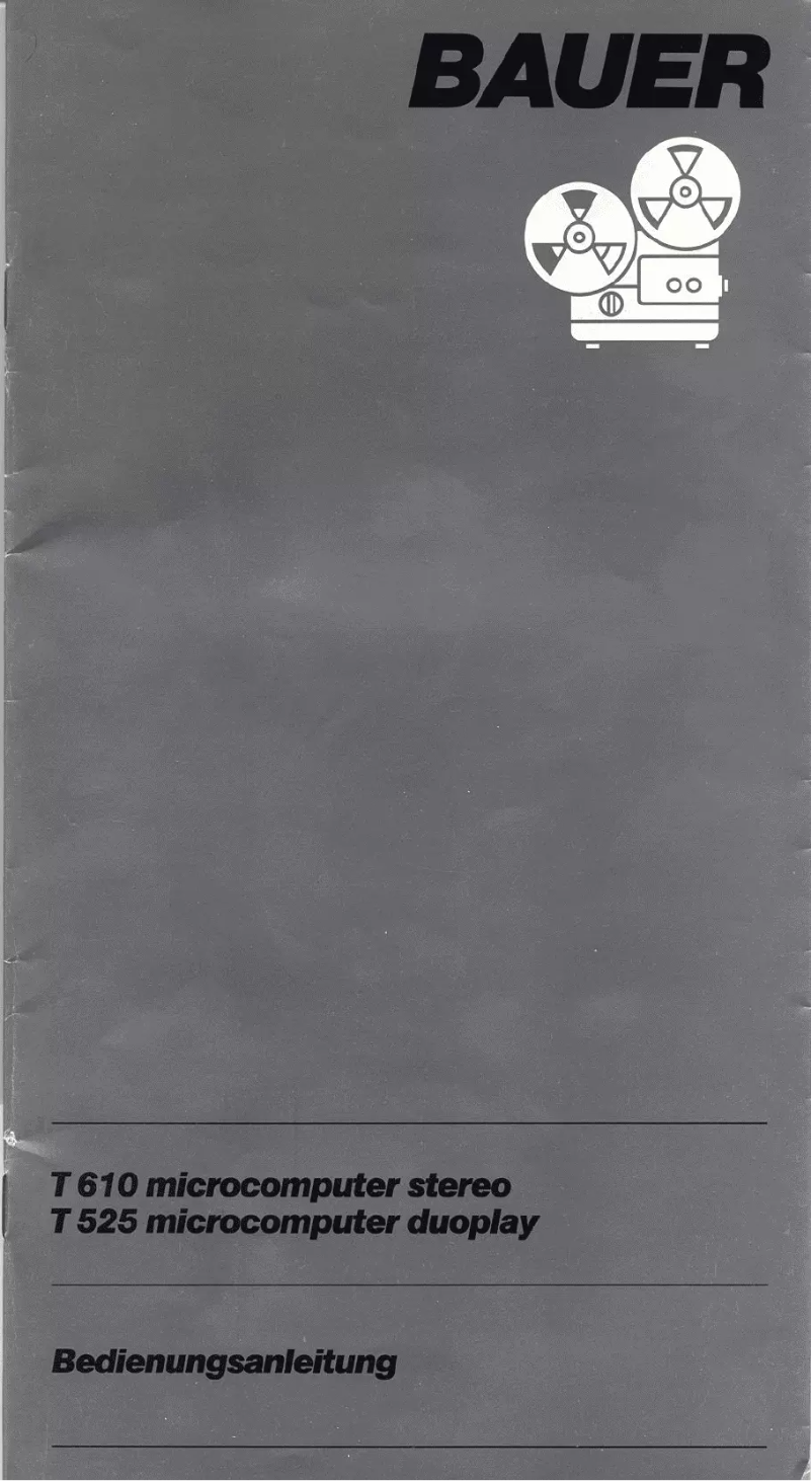 Page n°1 - Manuel utilisateur Bauer T525 Microcomputer Duoplay