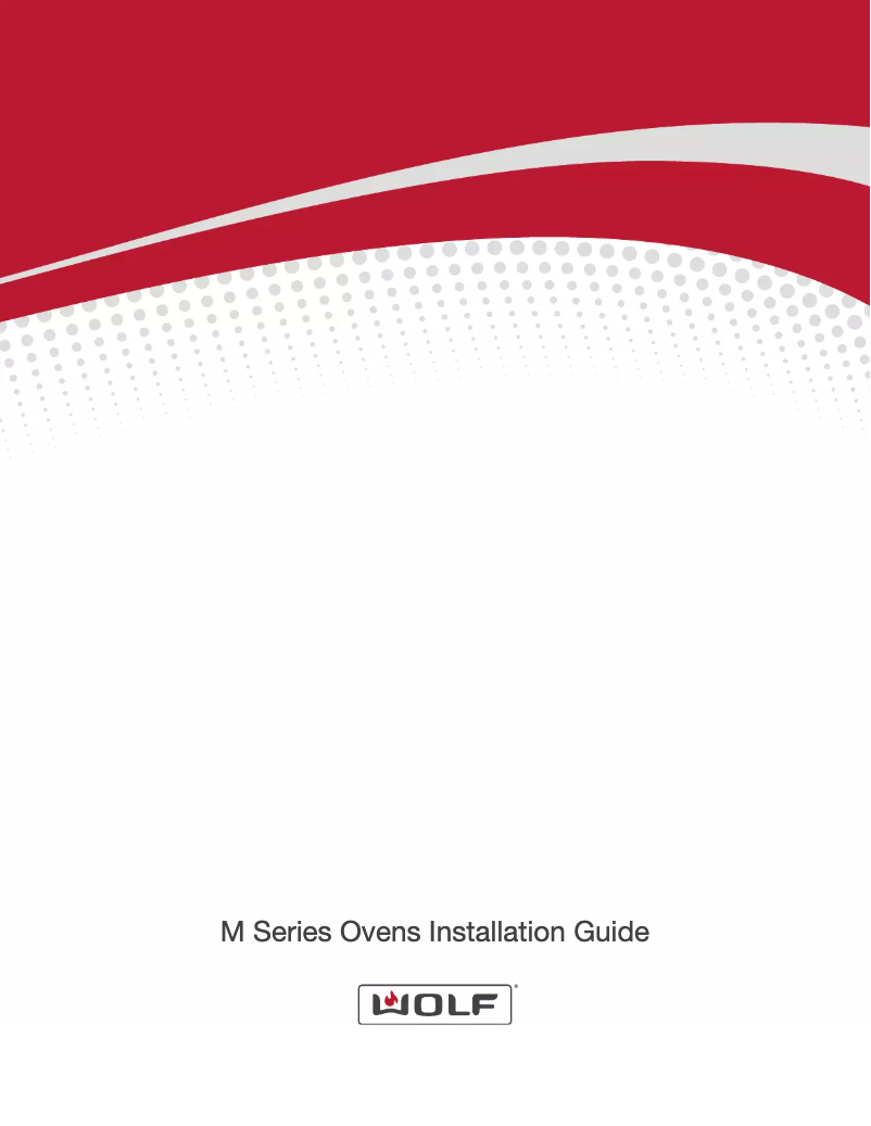Page 1 de la notice Guide d'installation Wolf M Series SO30CMS
