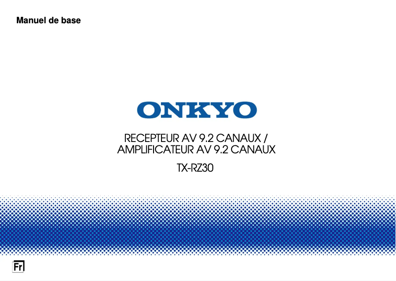 Page 1 de la notice Manuel utilisateur Onkyo TX-RZ30
