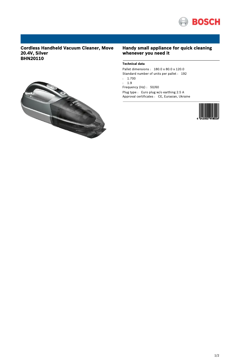 Image de la première page du manuel de l'appareil Move BHN20110