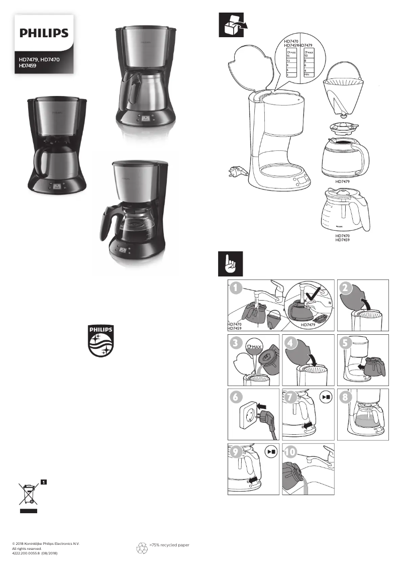 Image de la première page du manuel de l'appareil Daily Collection HD7470