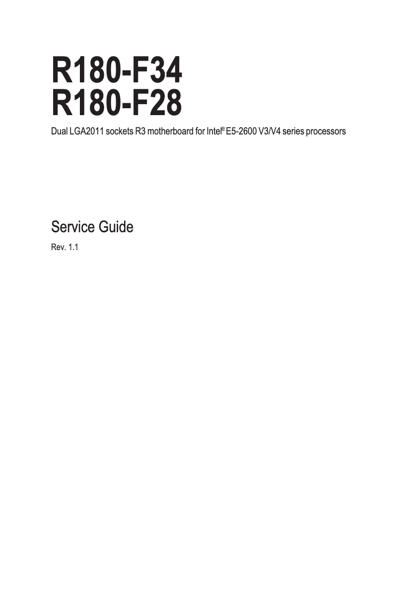 Image de la première page du manuel de l'appareil R180-F28