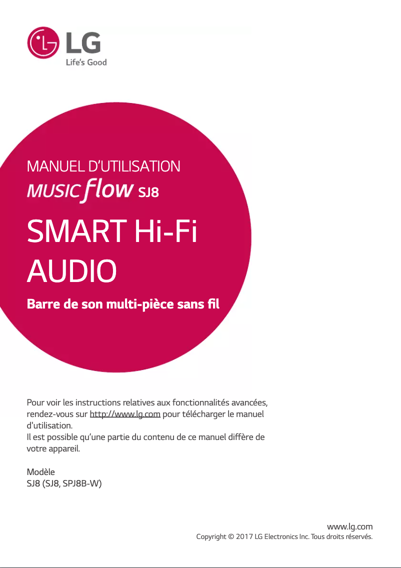 Image de la première page du manuel de l'appareil SJ8