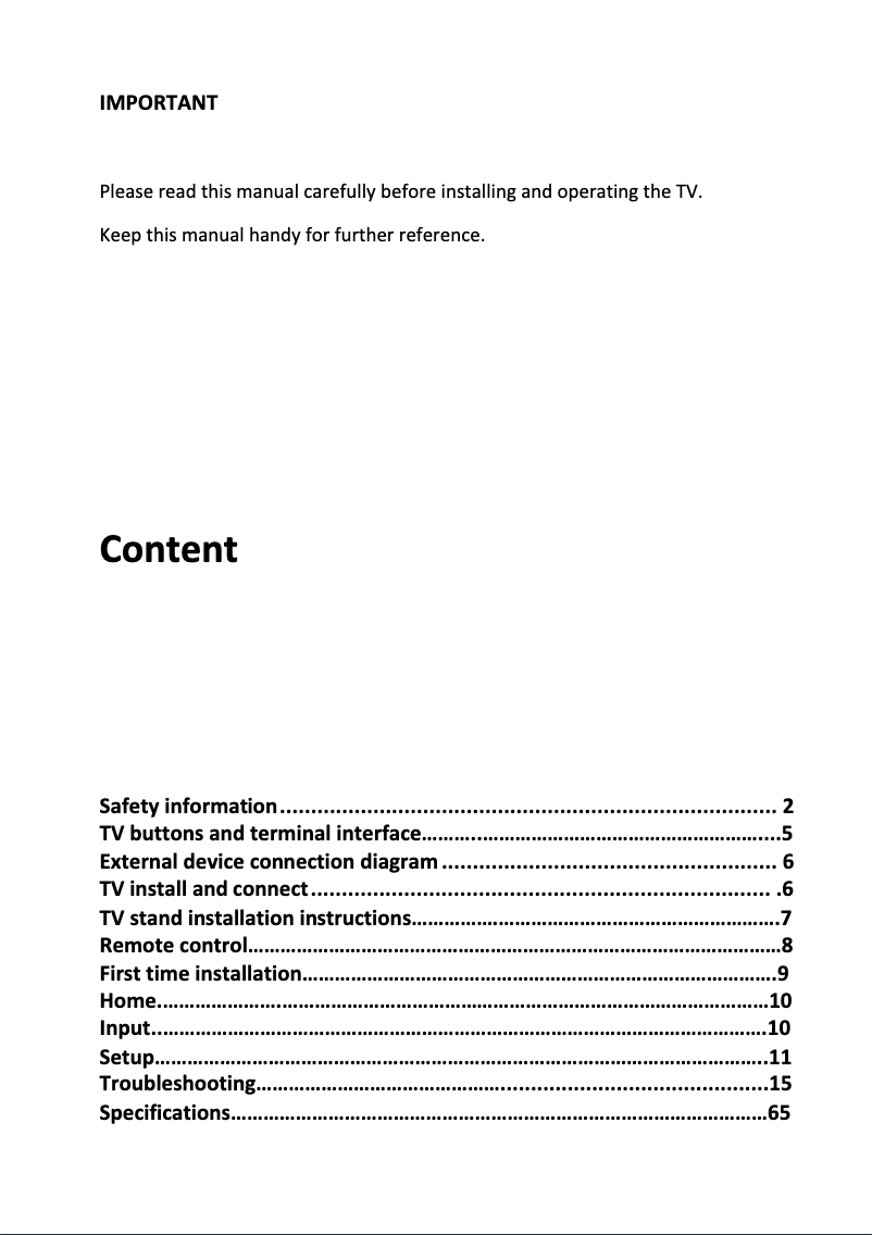 Página 1 del manual Manual de usuario Allview 43iPlay6000-F