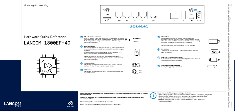 Page n°1 - Manuel utilisateur Lancom 1800EF-4G