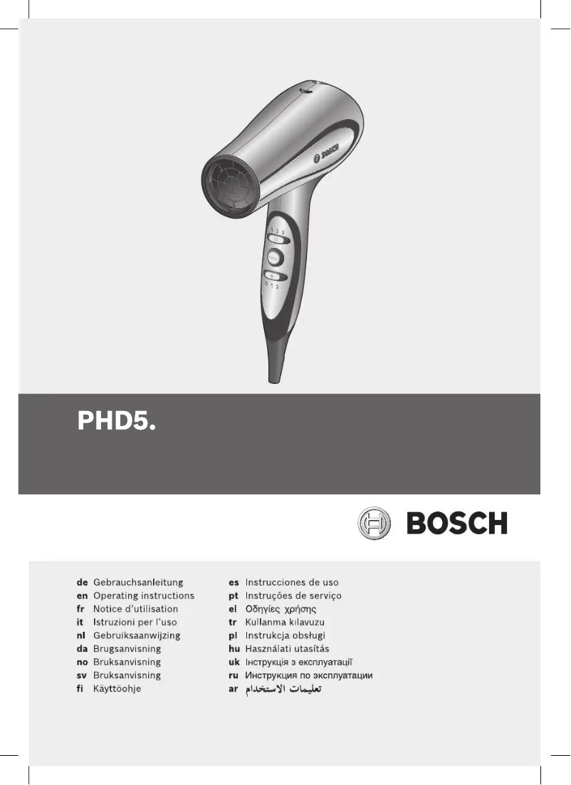 Page n°1 - Manuel utilisateur Bosch PHD5560 Beautixx
