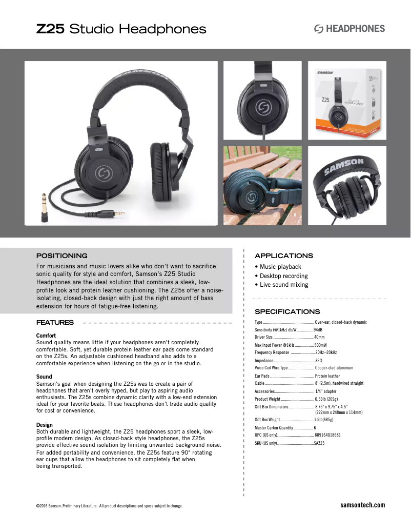 Image de la première page du manuel de l'appareil Z25