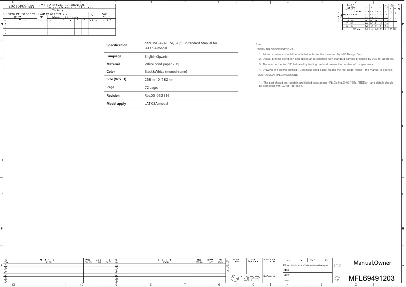 Página 1 del manual Manual de usuario LG VM092CE