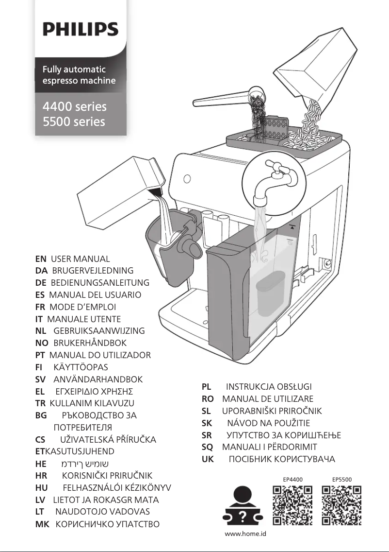 Page 1 of the manual User Manual Philips Series 5500 EP5543