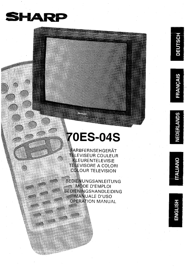 Page n°1 - Manuel utilisateur Sharp 70ES04S