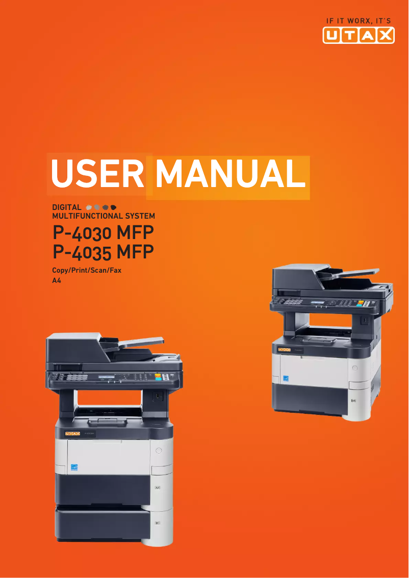 Page n°1 - Manuel utilisateur Utax P-4035 MFP