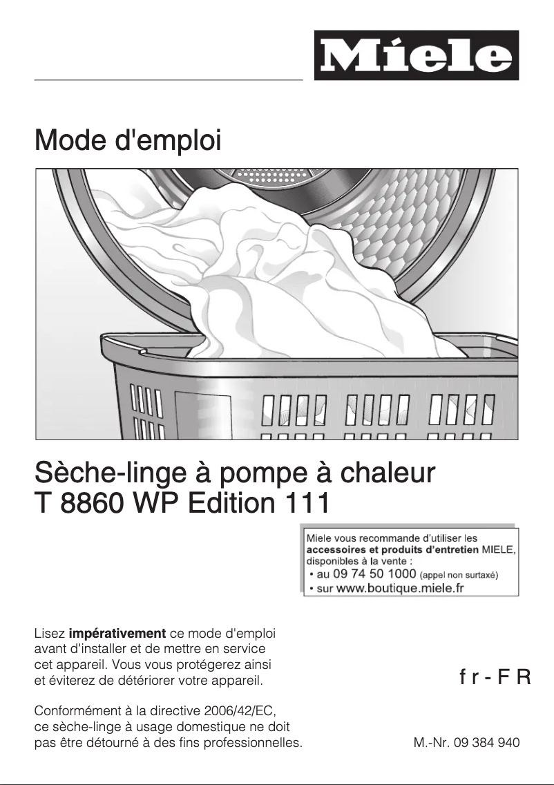 Image de la première page du manuel de l'appareil T 8860 WP
