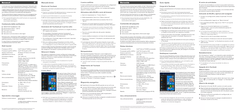 Page n°1 - Manuel utilisateur TrekStor YourBook C11B