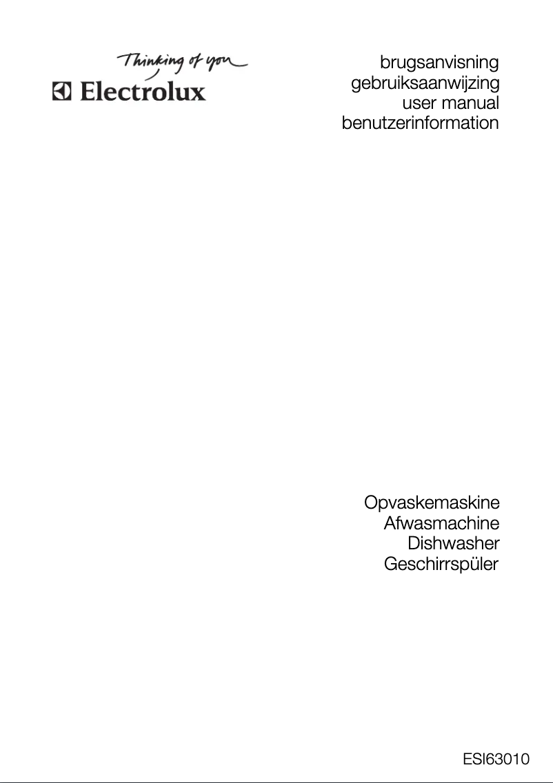 Page 1 de la notice Manuel utilisateur Electrolux ESI63010