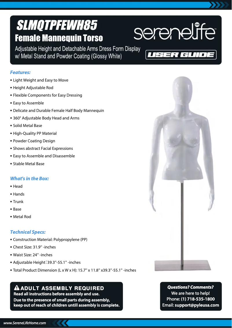 Image de la première page du manuel de l'appareil SLMQTPFEWH85