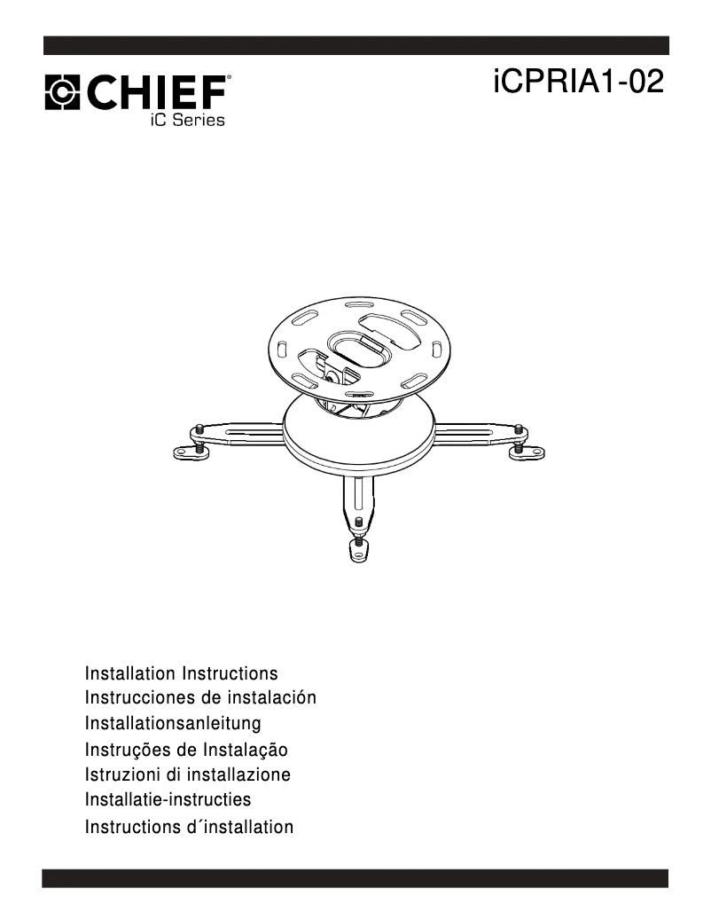 Página 1 del manual Manual de usuario Chief iCPRIA1T03