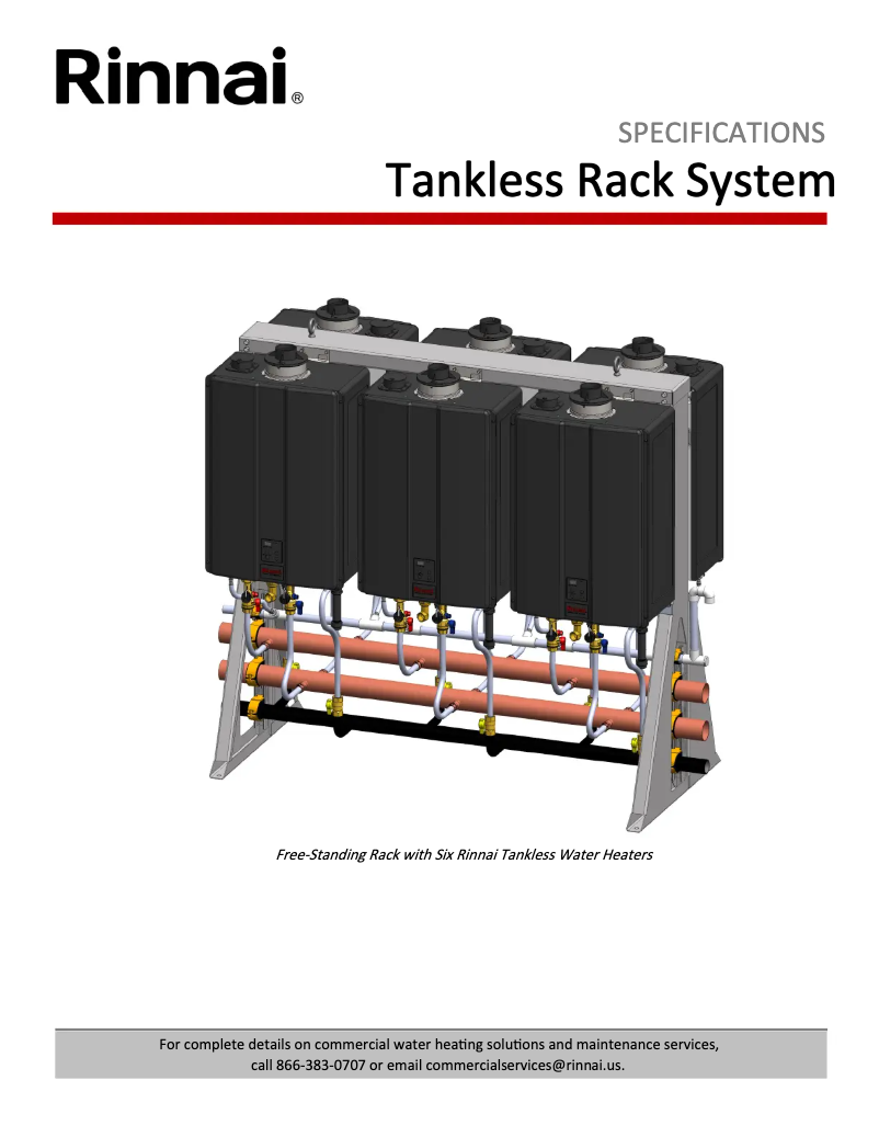 Page 1 de la notice Fiche technique Rinnai RU199eN