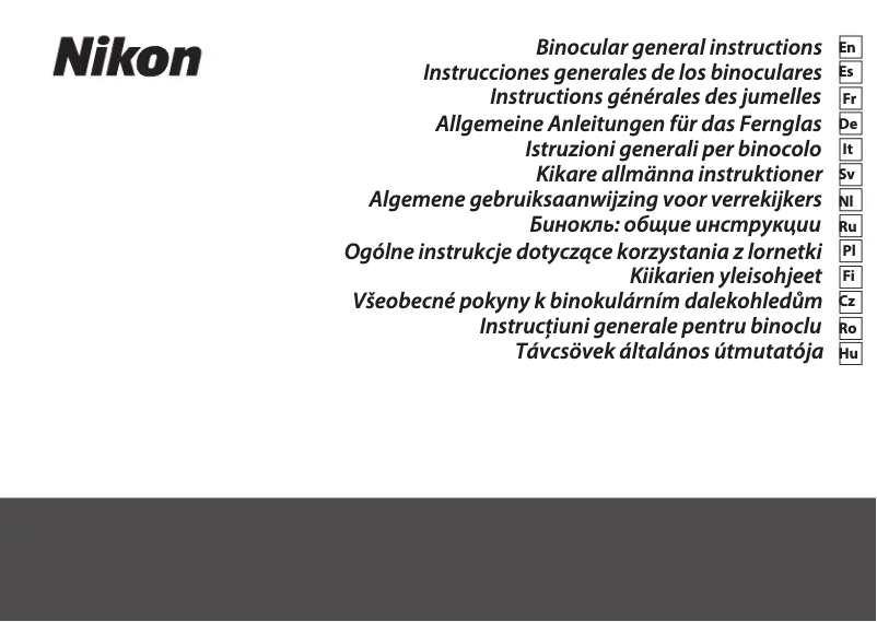 Page 1 de la notice Manuel utilisateur Nikon MONARCH M7+ 8x30