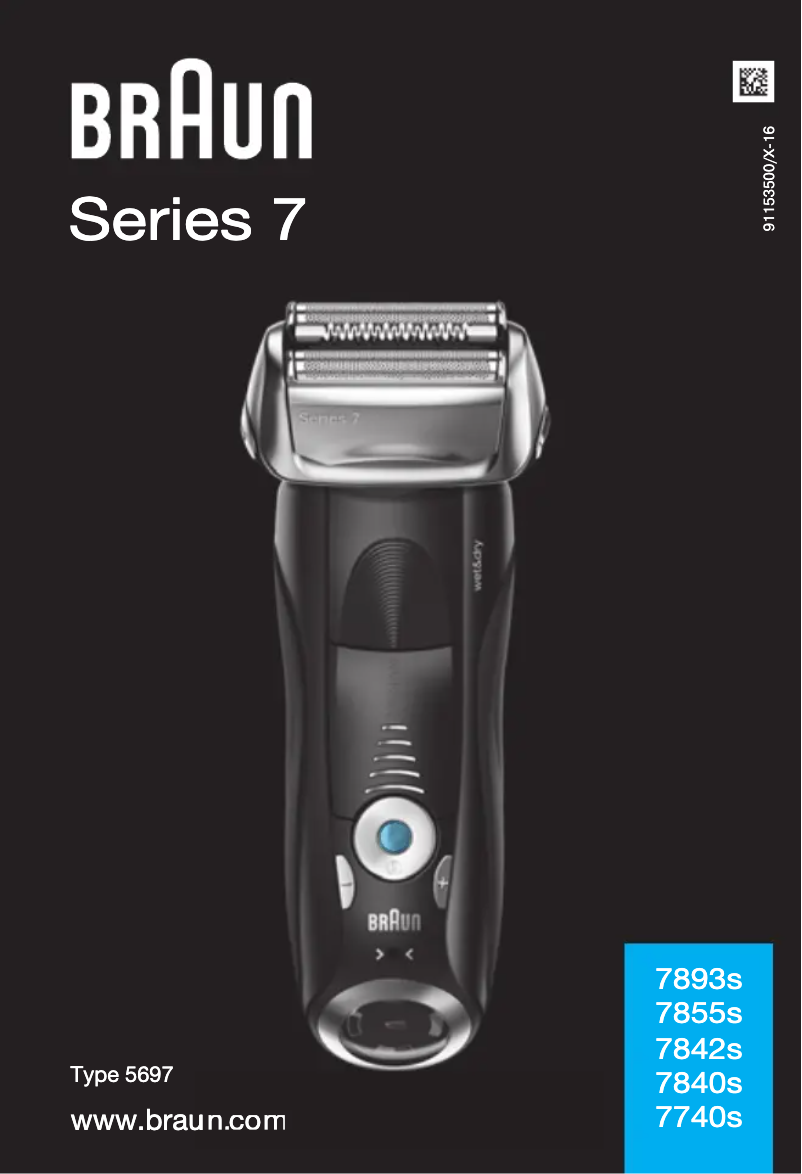 Page 1 de la notice Manuel utilisateur Braun Series 7 7893S