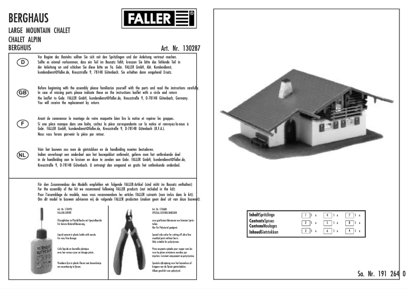 Page n°1 - Manuel utilisateur Faller 130287