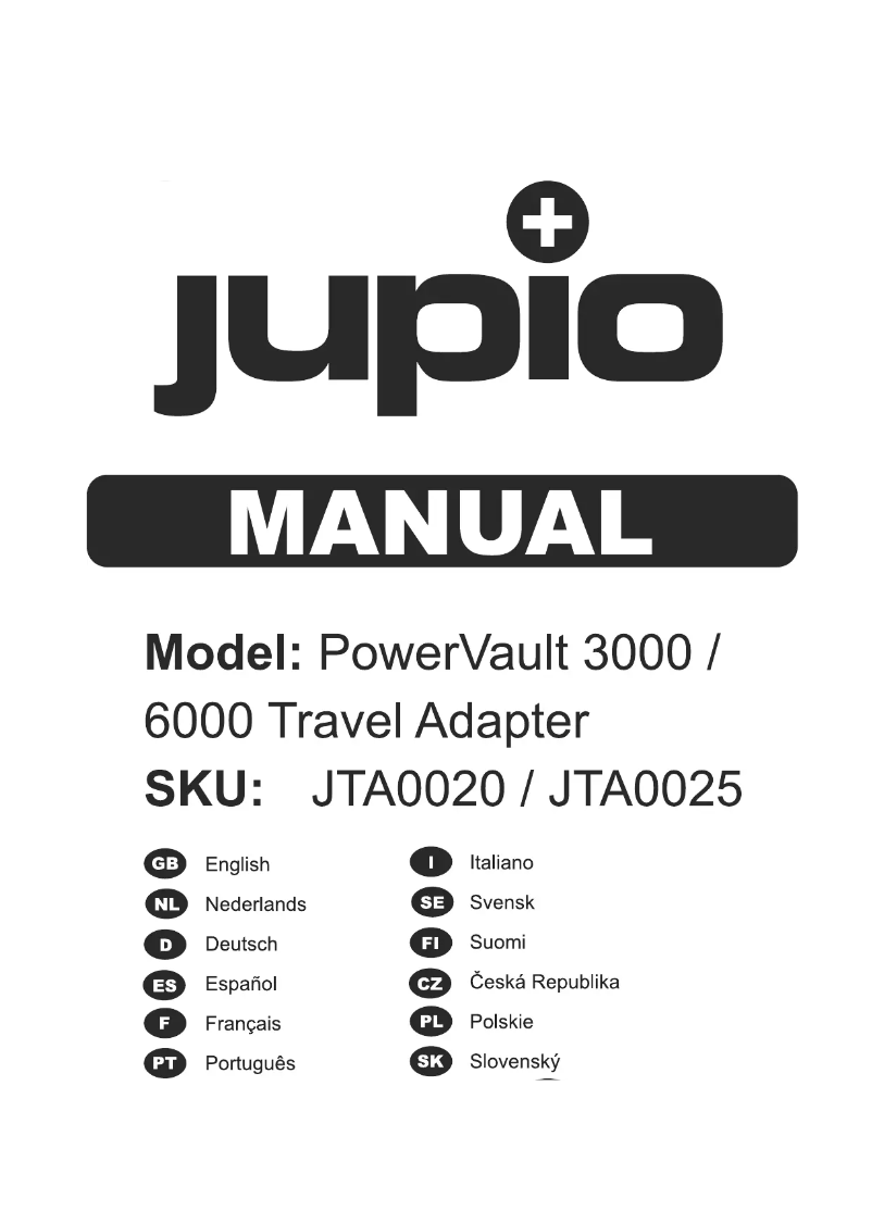 Page n°1 - Manuel utilisateur Jupio PowerVault 6000