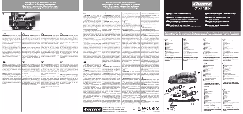 Page 1 de la notice Manuel utilisateur Carrera Ferrari F10 Fernando Alonso Evolution