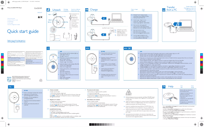 Image de la première page du manuel de l'appareil SA5DOT02PN