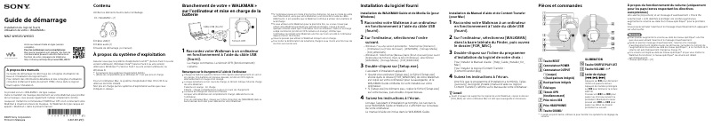 Page n°1 - Manuel utilisateur Sony Walkman NWZ-WH505