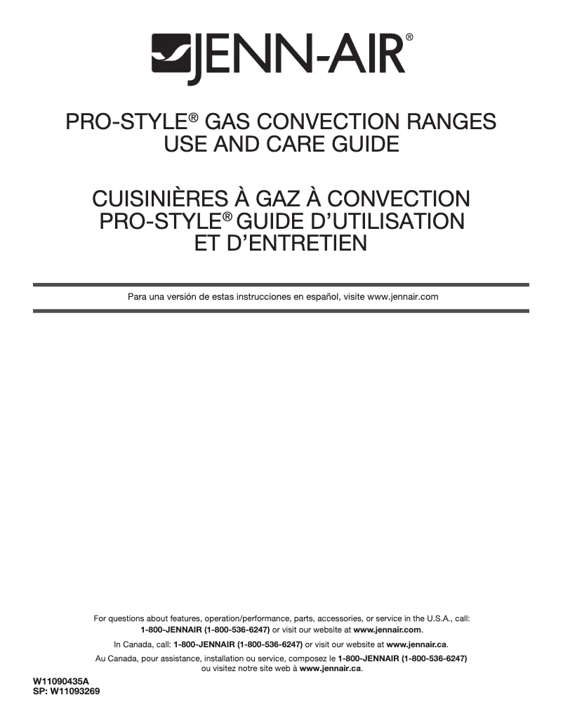 Page 1 de la notice Manuel utilisateur JennAir JGRP430WP