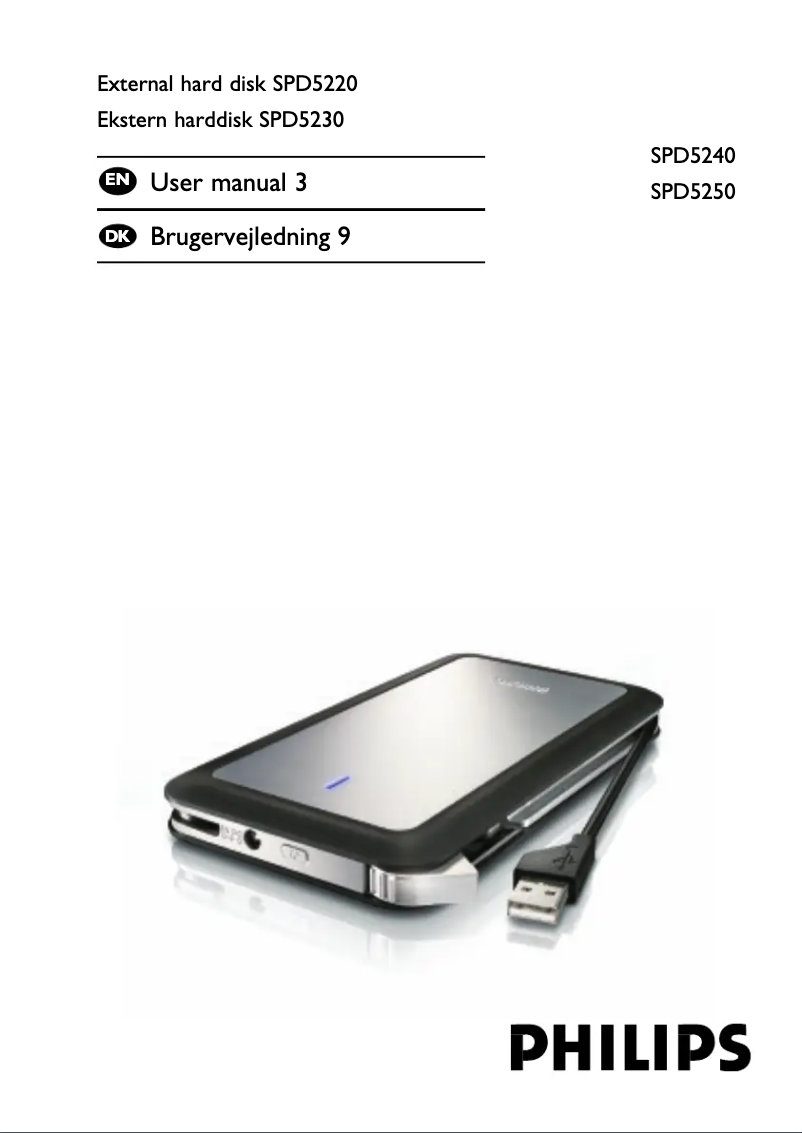 Page 1 de la notice Manuel utilisateur Philips SPD5220CC