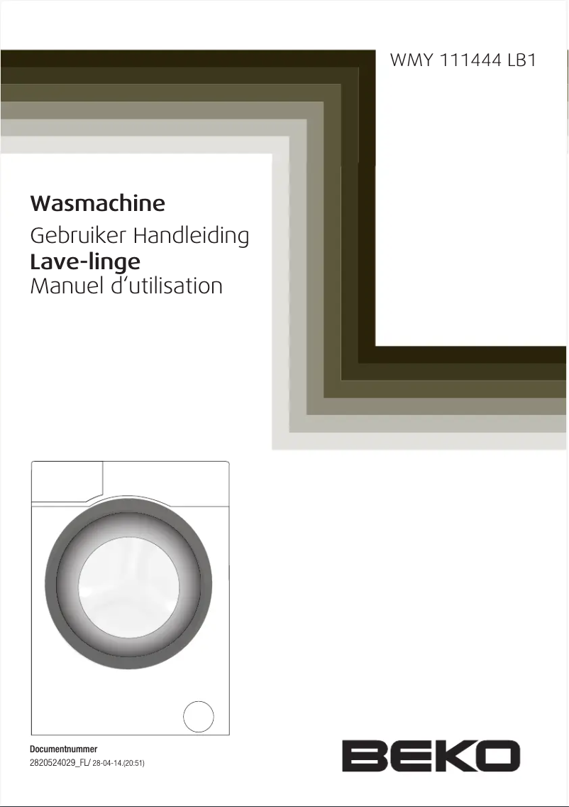 Page n°1 - Manuel utilisateur Beko WMY 111444 LB1