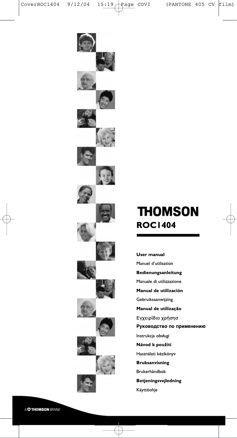 Page n°1 - Manuel utilisateur Thomson ROC1404